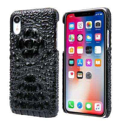 Deluxe Head Crocodile Genuine Leather iPhone XR Case