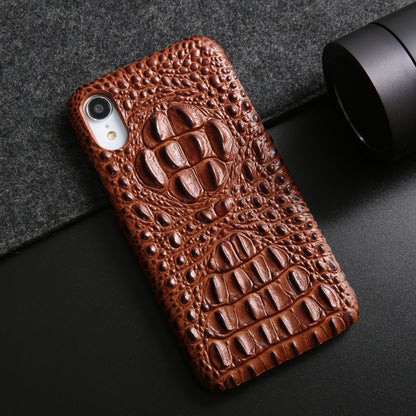 Deluxe Head Crocodile Genuine Leather iPhone XR Case