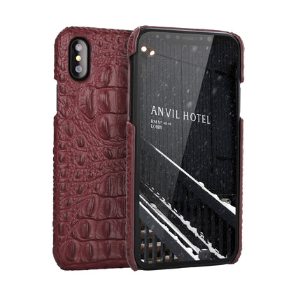 Deluxe Head Crocodile Genuine Leather iPhone X Xs Case