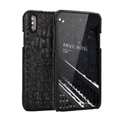 Deluxe Head Crocodile Genuine Leather iPhone X Xs Case