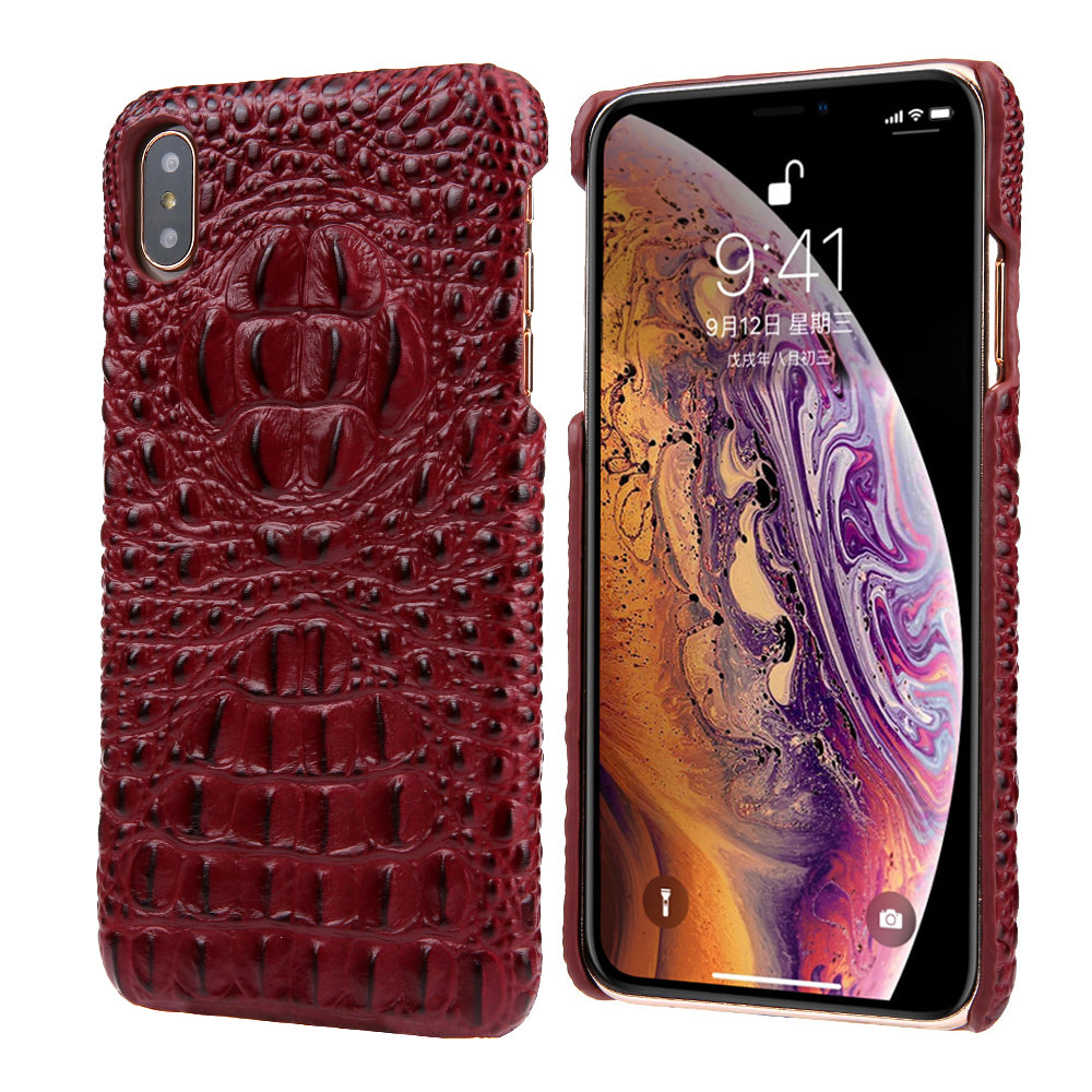 Deluxe Head Crocodile Genuine Leather iPhone Xs Max Case