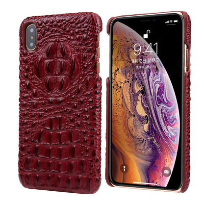 Deluxe Head Crocodile Genuine Leather iPhone Xs Max Case