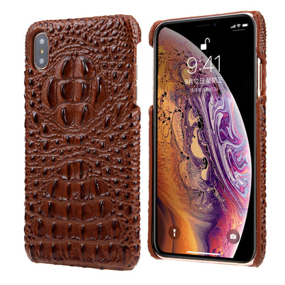 Deluxe Head Crocodile Genuine Leather iPhone Xs Max Case