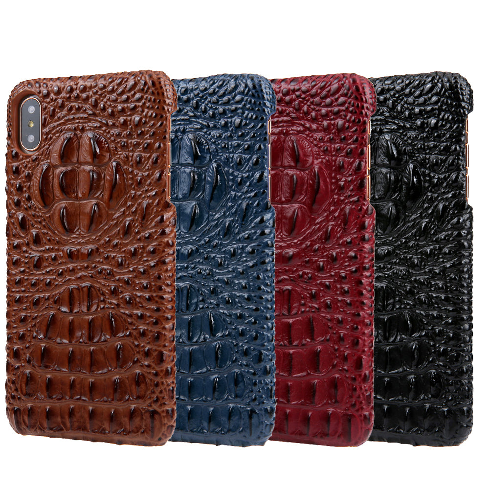 Deluxe Head Crocodile Genuine Leather iPhone Xs Max Case