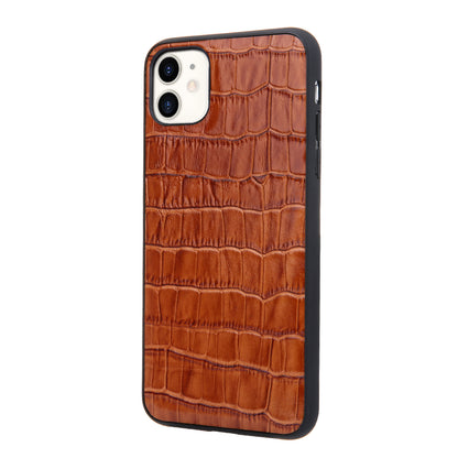 Soft TPU Crocodile Genuine Leather iPhone 11 Case