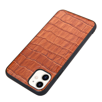 Soft TPU Crocodile Genuine Leather iPhone 11 Case