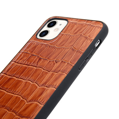 Soft TPU Crocodile Genuine Leather iPhone 11 Case