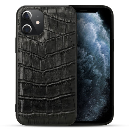 Soft TPU Crocodile Genuine Leather iPhone 12 Case