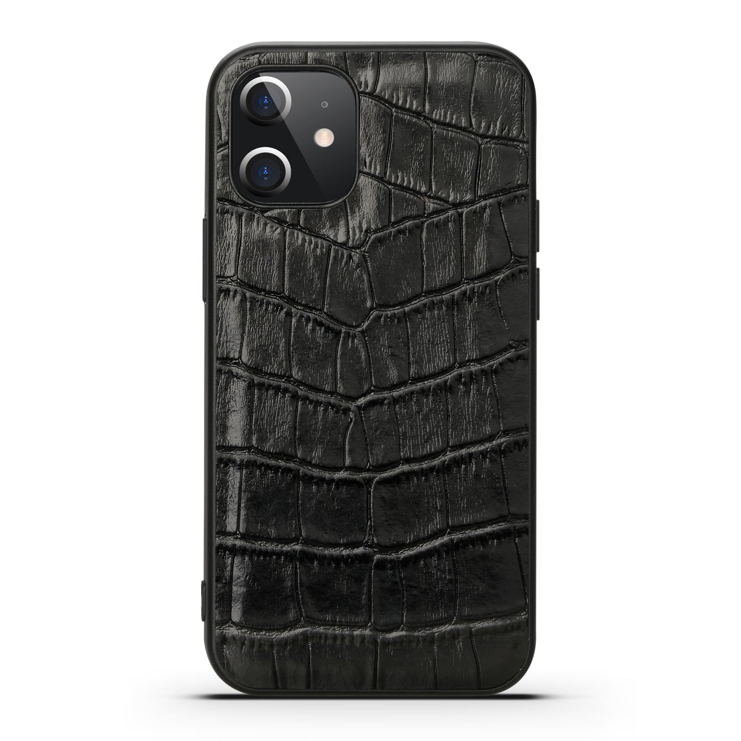 Soft TPU Crocodile Genuine Leather iPhone 12 Case