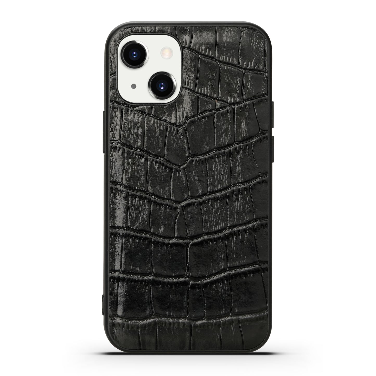 Soft TPU Crocodile Genuine Leather iPhone 13 Case