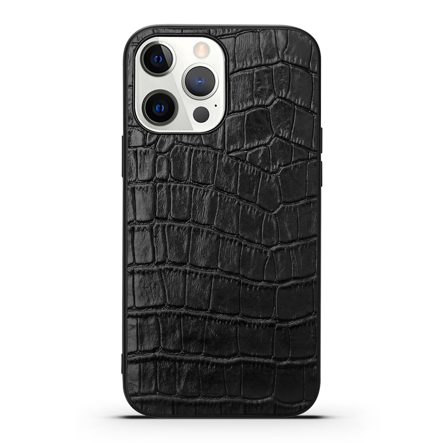 Soft TPU Crocodile Genuine Leather iPhone 13 Pro Case