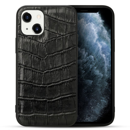 Soft TPU Crocodile Genuine Leather iPhone 14 Case