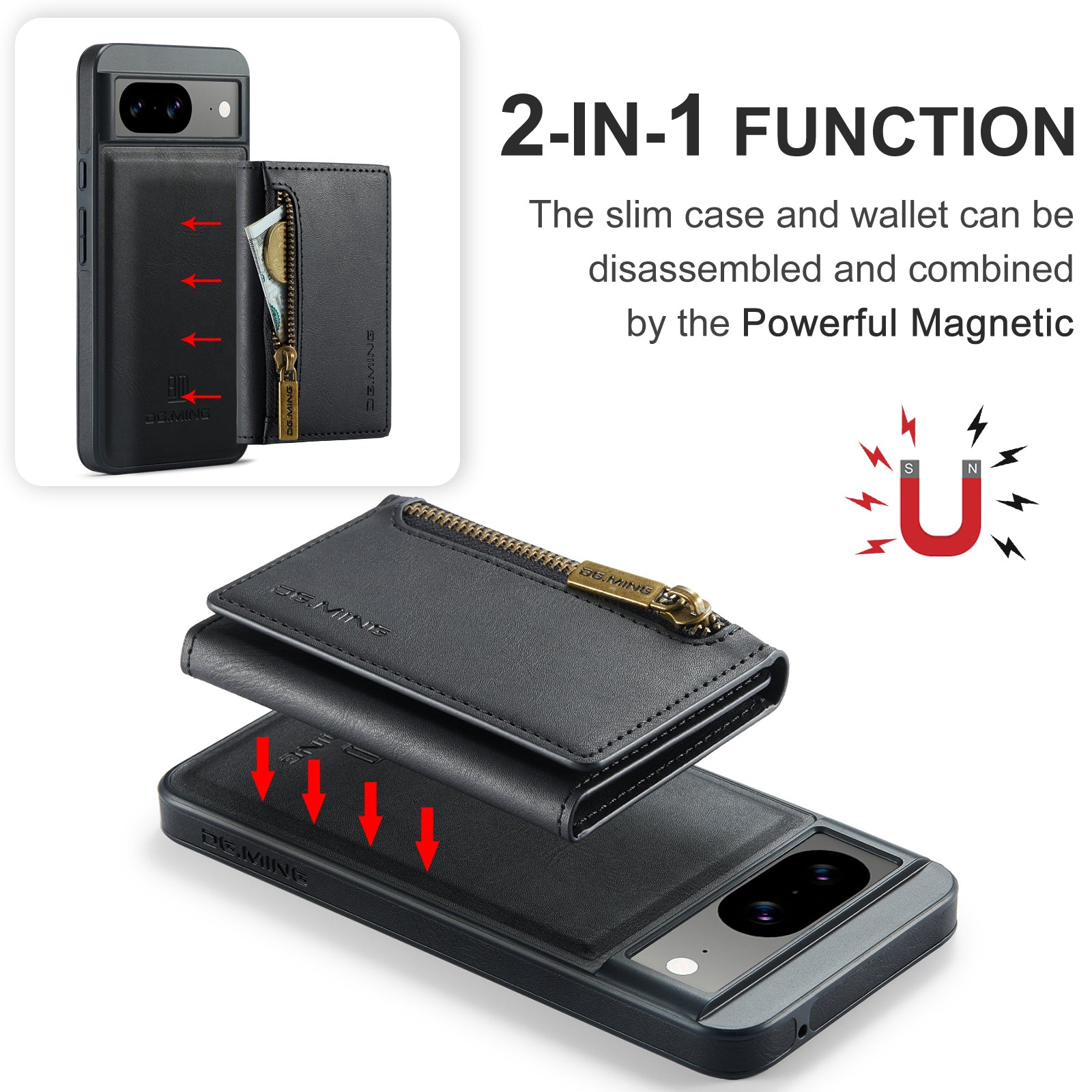dg-ming-google-pixel-8-case-with-magnetic-zipper-wallet-flip-stand_10