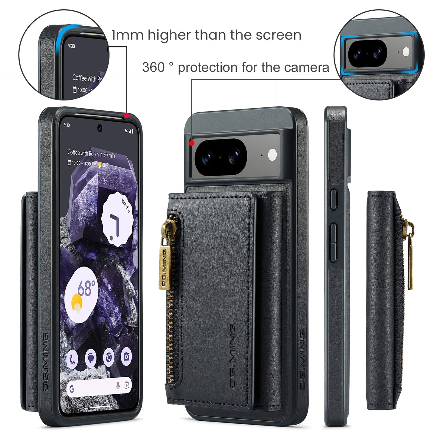 dg-ming-google-pixel-8-case-with-magnetic-zipper-wallet-flip-stand_11