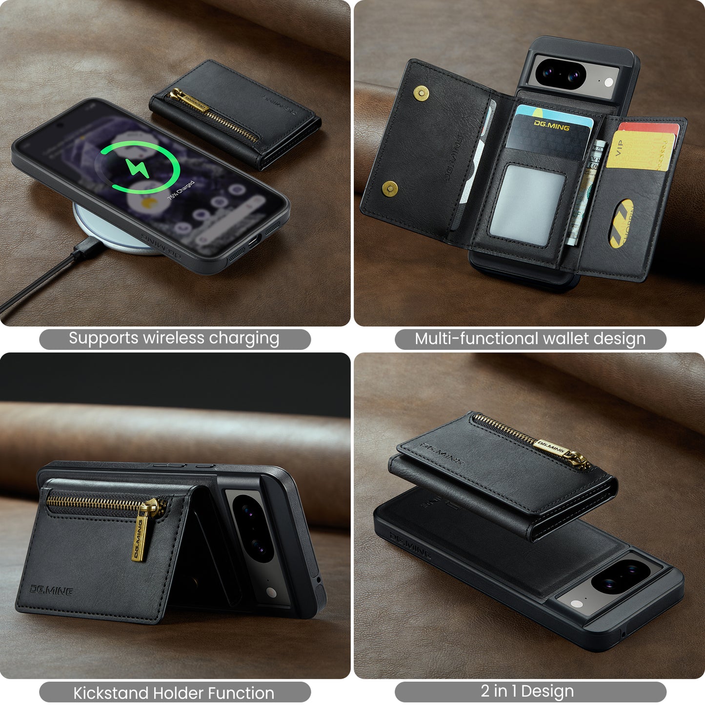 dg-ming-google-pixel-8-case-with-magnetic-zipper-wallet-flip-stand_4