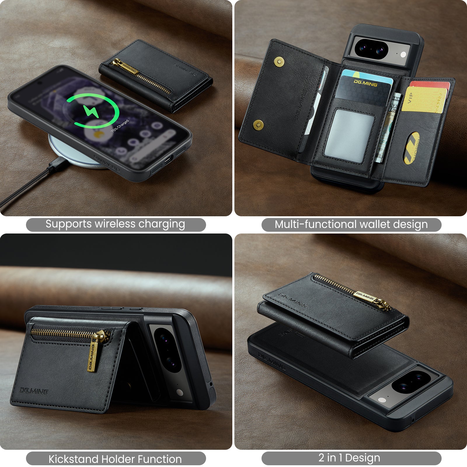 dg-ming-google-pixel-8-case-with-magnetic-zipper-wallet-flip-stand_4