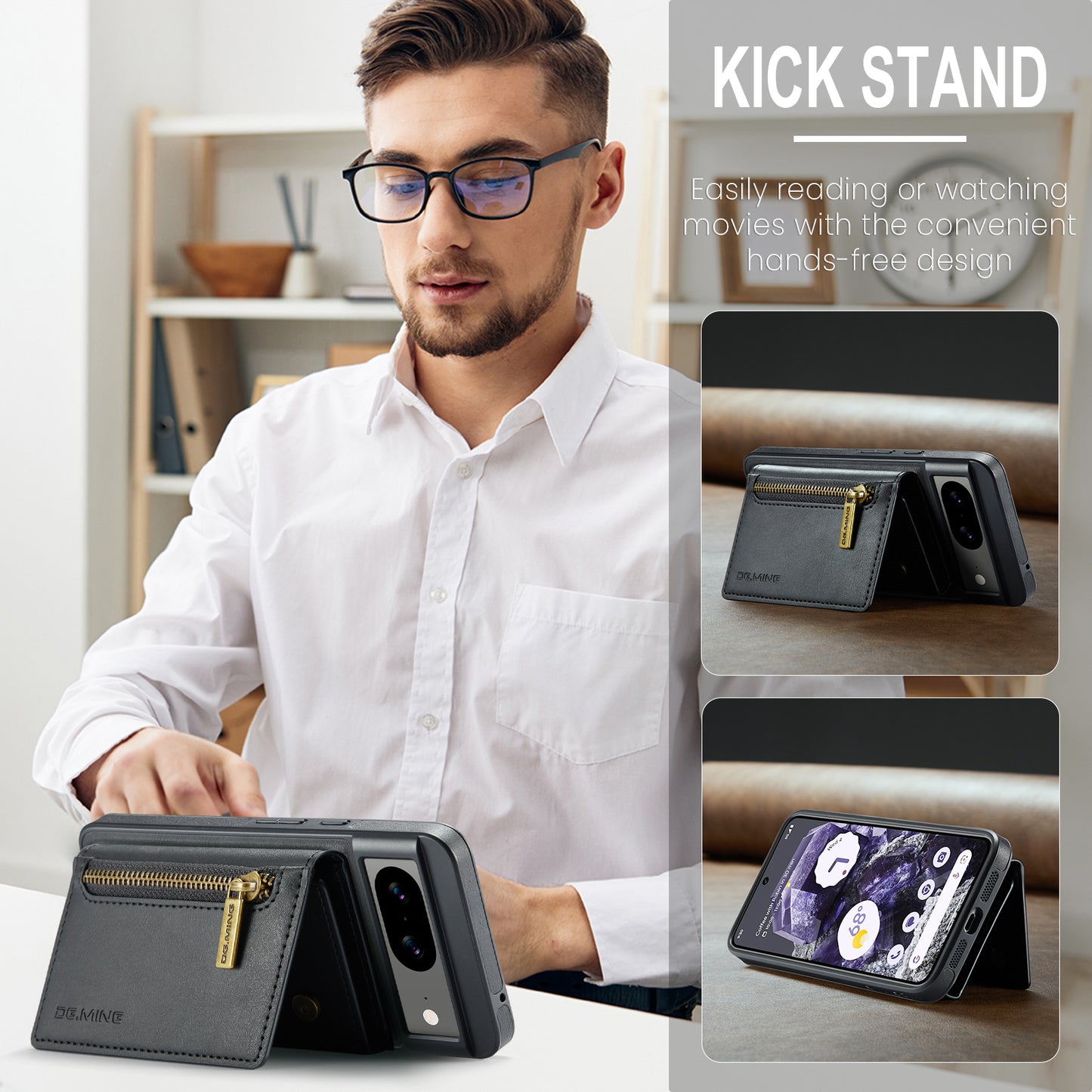 dg-ming-google-pixel-8-case-with-magnetic-zipper-wallet-flip-stand_5