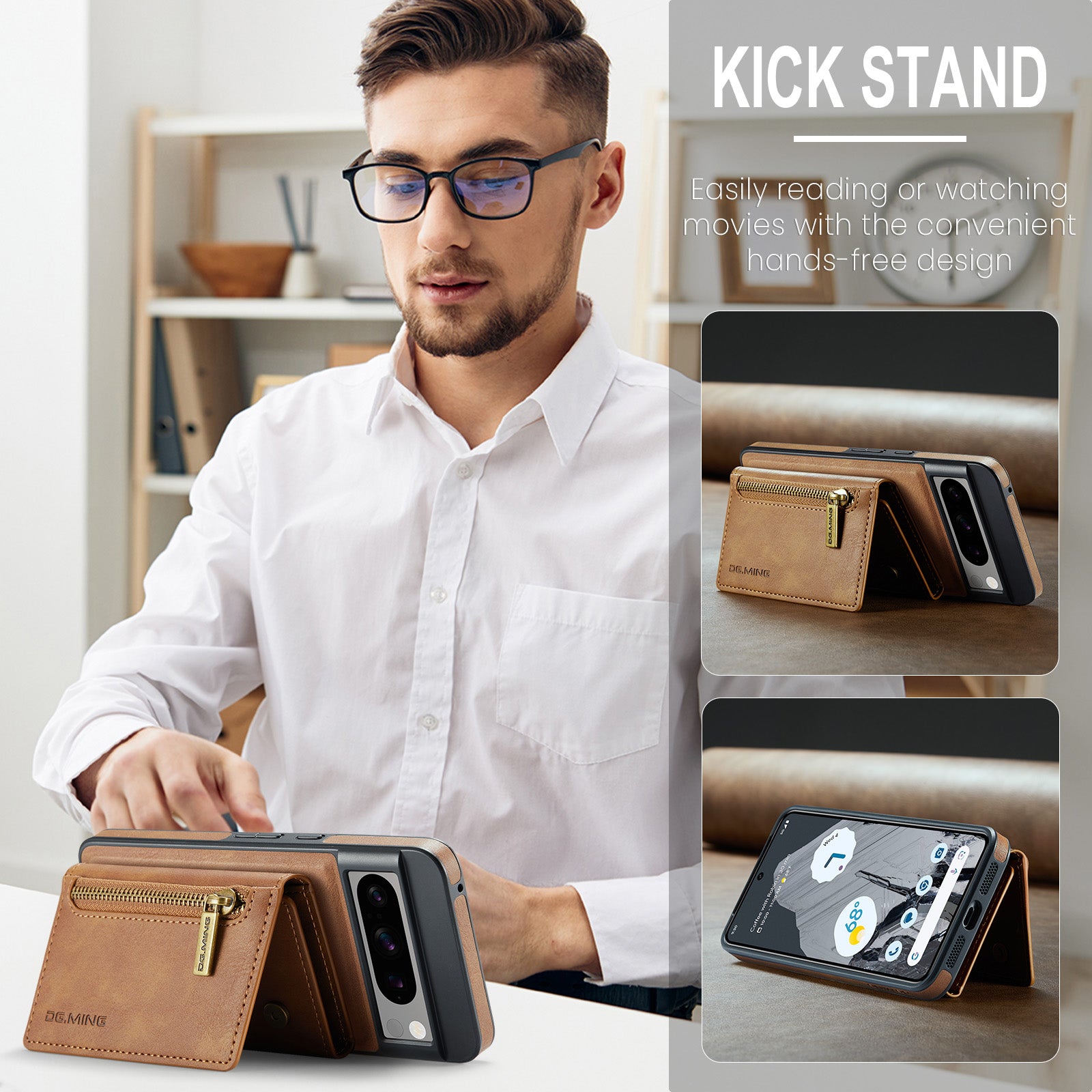 dg-ming-google-pixel-8-pro-case-with-magnetic-zipper-wallet-flip-stand_5