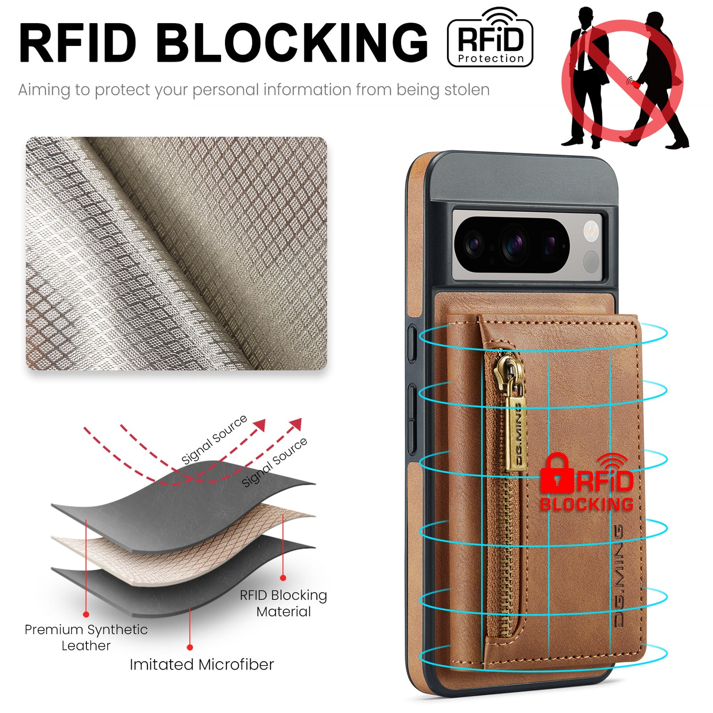 dg-ming-google-pixel-8-pro-case-with-magnetic-zipper-wallet-flip-stand_9