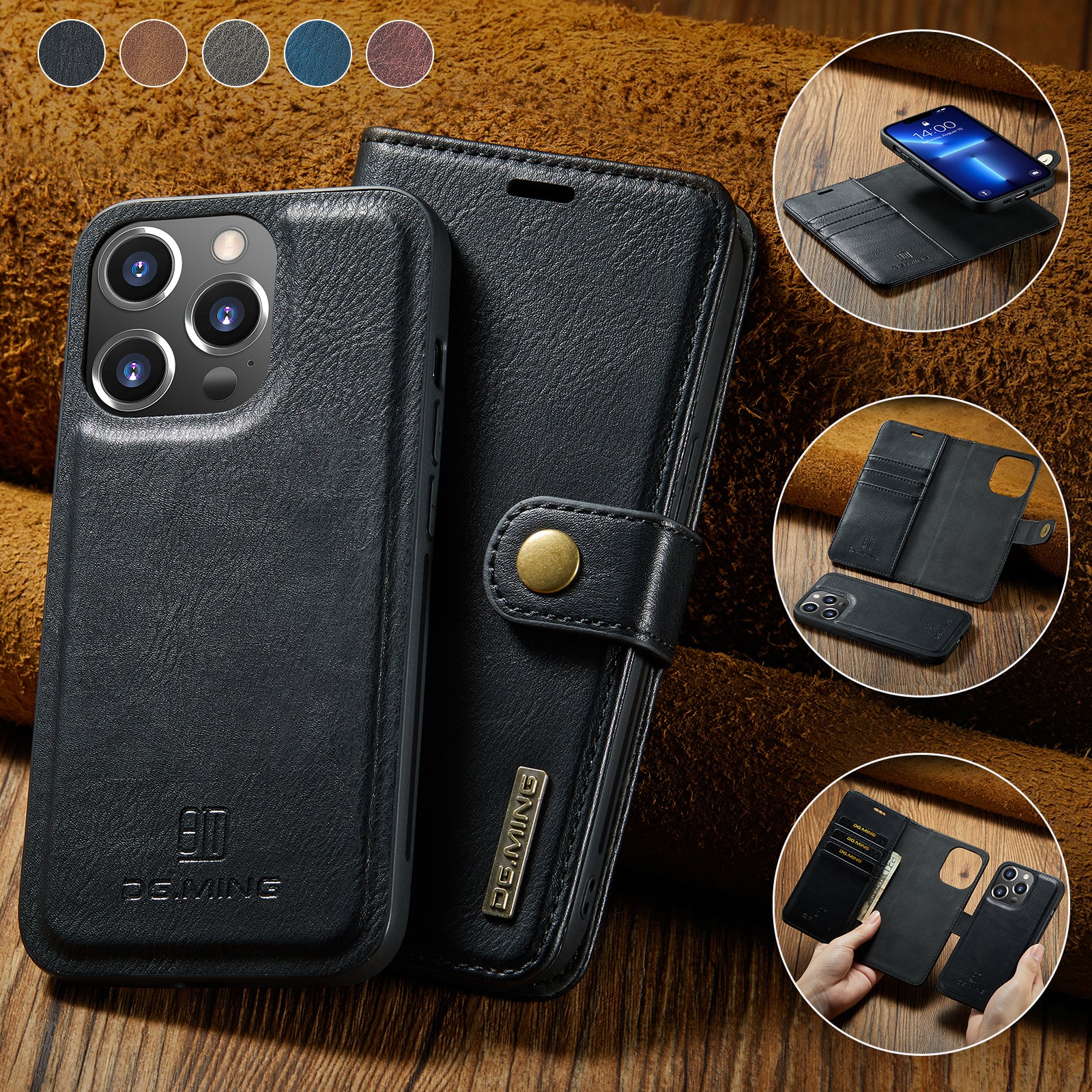 dg-ming-iphone-13-pro-case-leather-buckle-stand-wallet-2-in-1_8