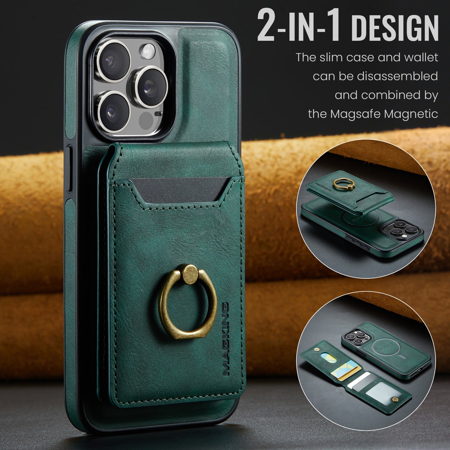 Ring Card Holder Detachable Magsafe iPhone 12 Pro Max Case Magnetic