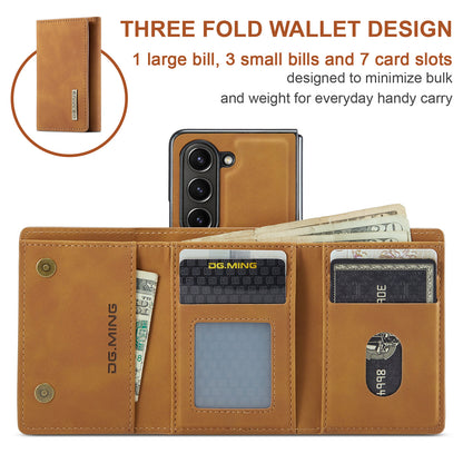 Retro Detachable Fold Wallet Galaxy Z Fold6 Case Magnetic Clip