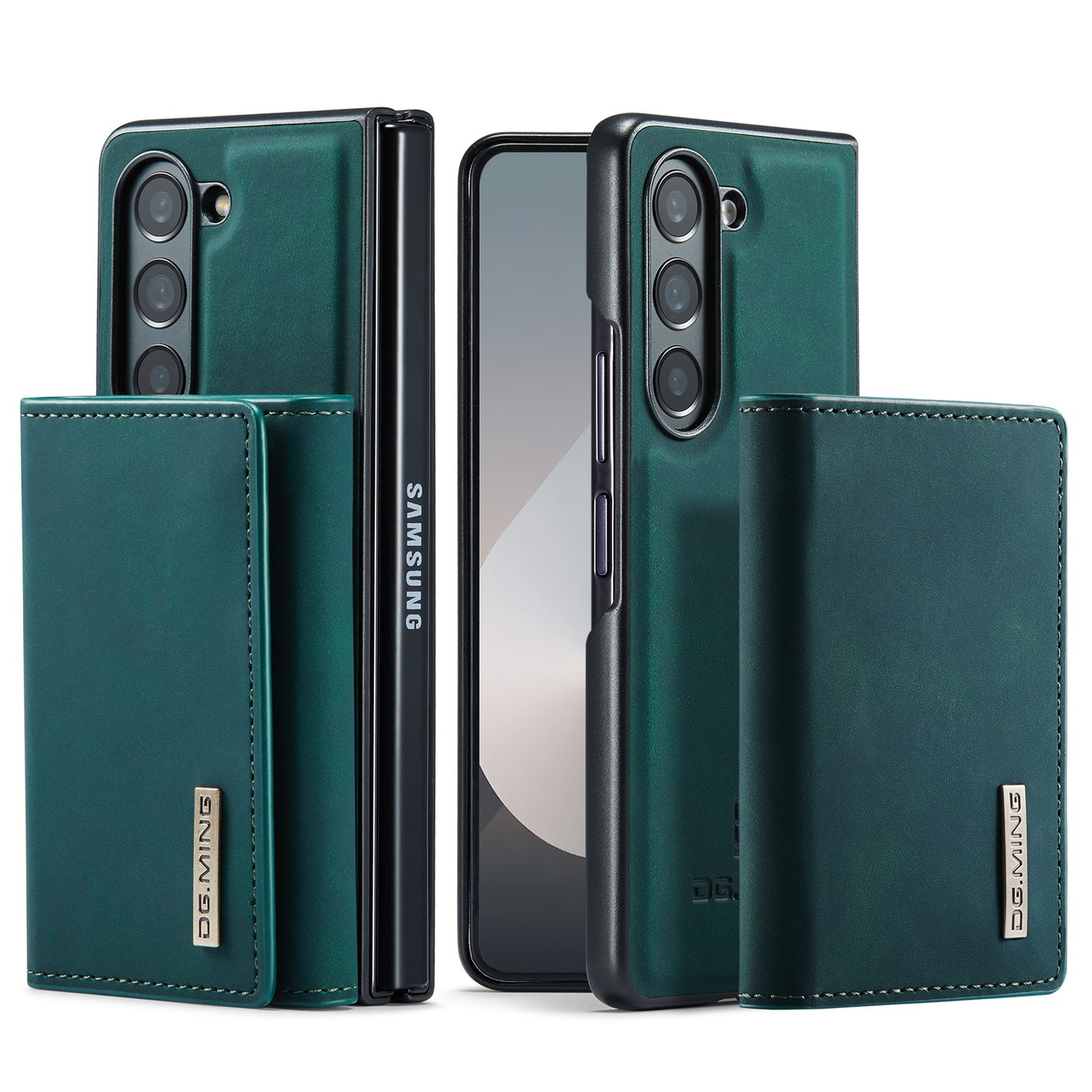 Retro Detachable Fold Wallet Galaxy Z Fold6 Case Magnetic Clip