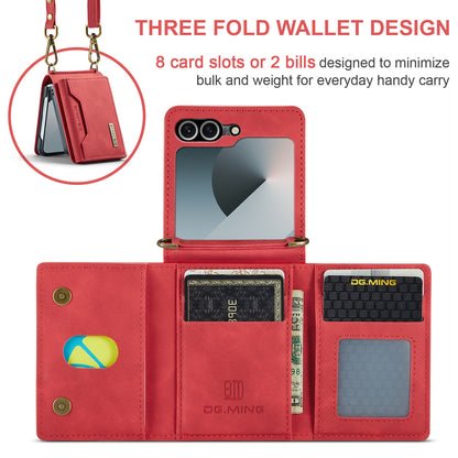 Retro Detachable Fold Card Holder Galaxy Z Flip6 Case Magnetic Clip