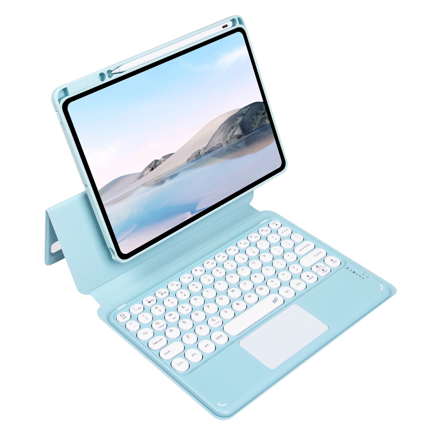 Horizontal Vertical Stand Touchpad Keyboard Apple iPad 7 Case