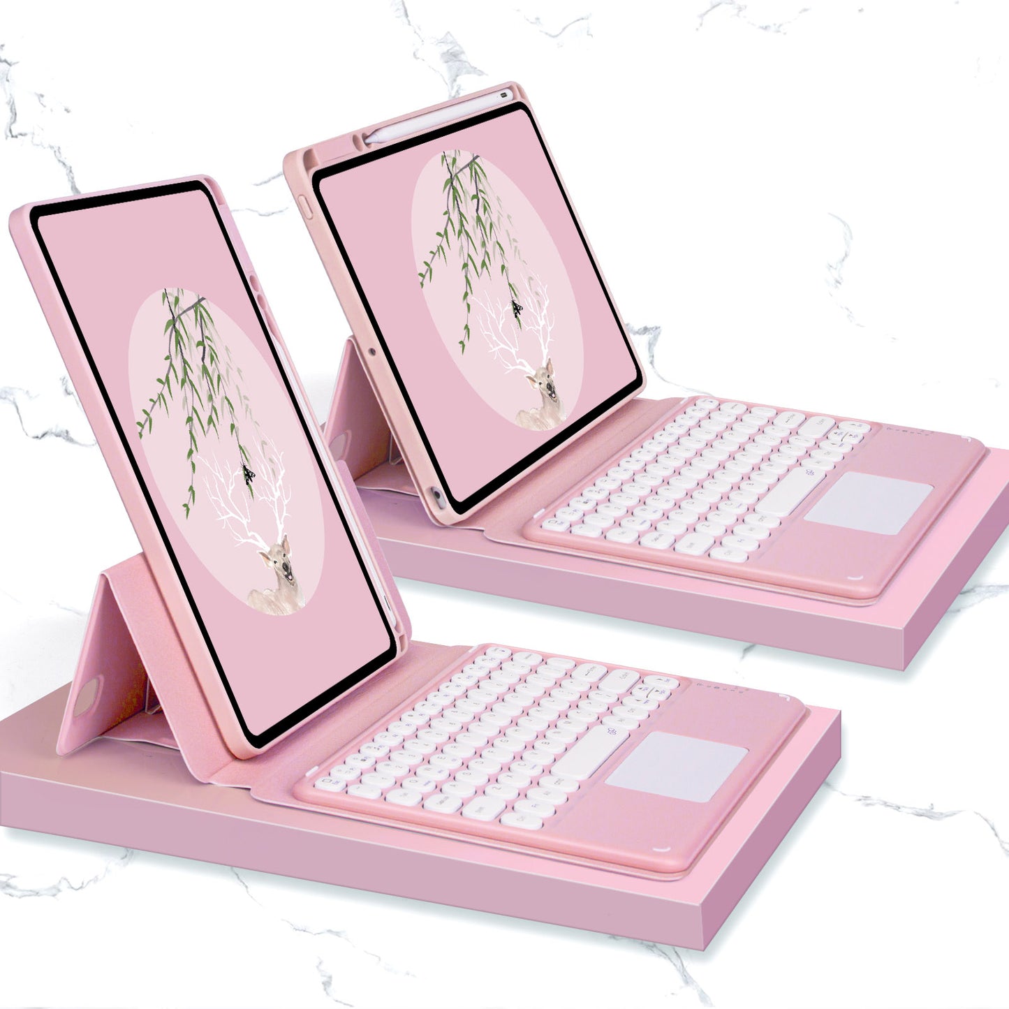 Horizontal Vertical Stand Touchpad Keyboard Apple iPad 7 Case