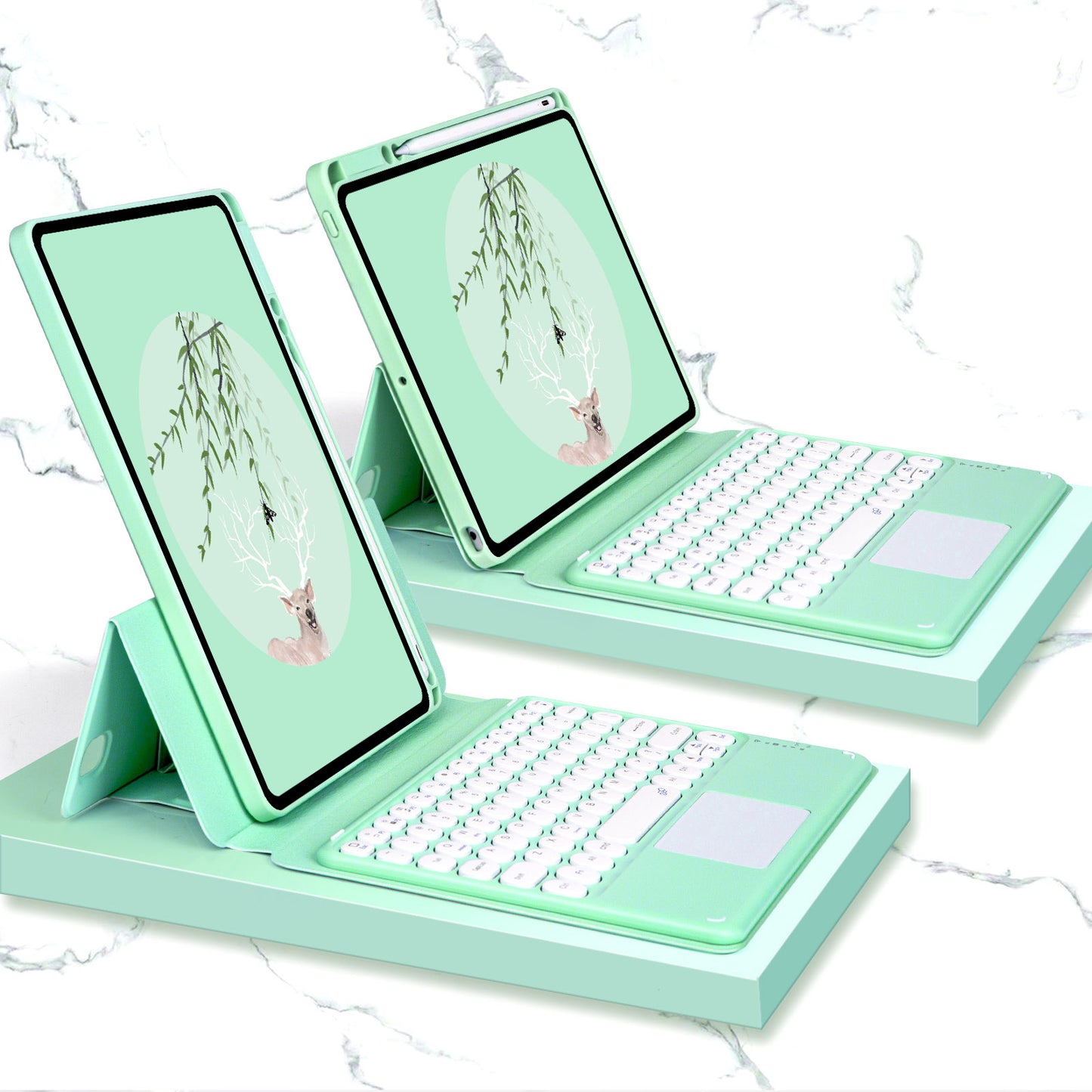 Horizontal Vertical Stand Touchpad Keyboard Apple iPad 7 Case