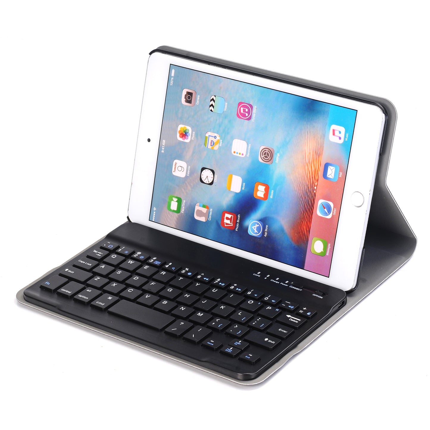 Voltage Classical Keyboard Apple iPad Mini 3 Case Slim Folio Stand