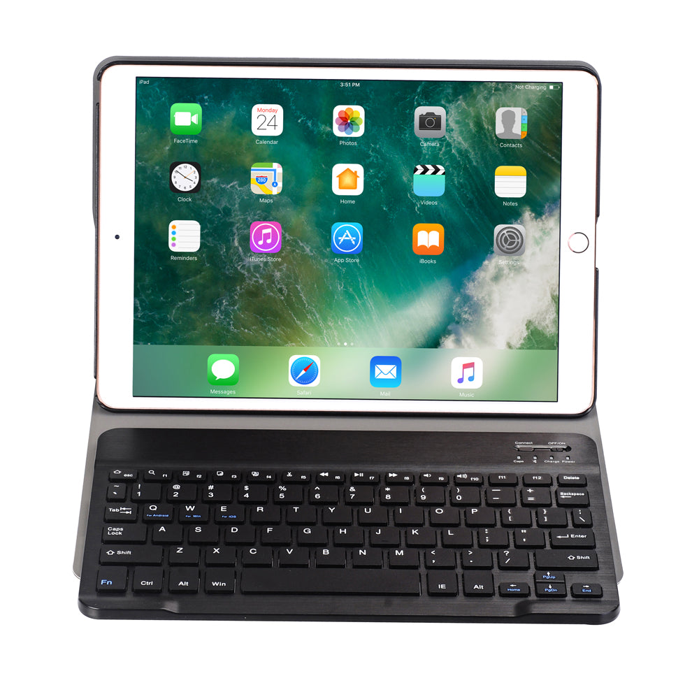 Voltage Classical Keyboard Apple iPad 7 Case Slim Folio Stand