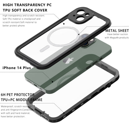 Dot Clear 2M Waterproof iPhone 14 Plus Case Slim Body