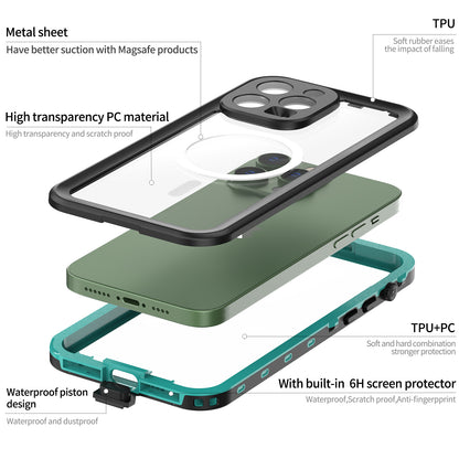 Dot Clear 2M Waterproof iPhone 14 Pro Max Case Slim Body