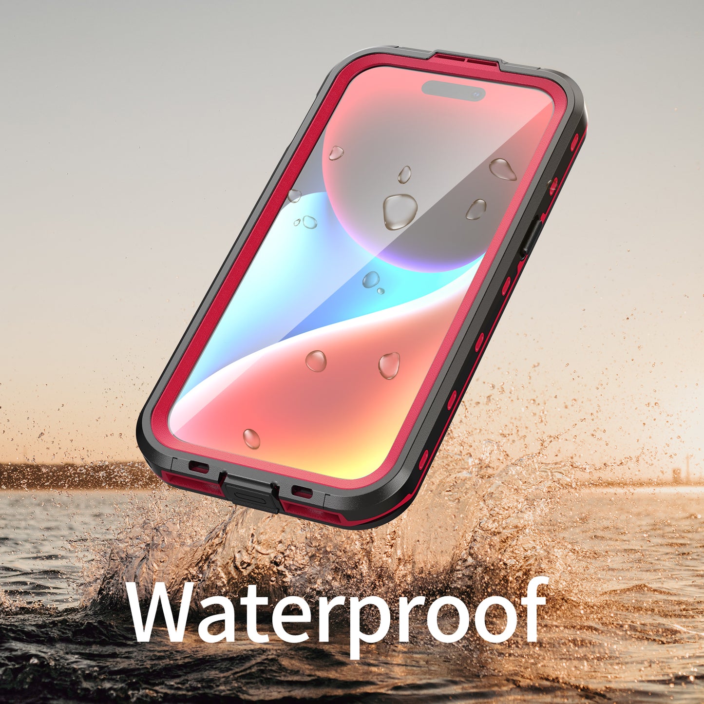 Dot Clear 2M Waterproof iPhone 15 Pro Max Case Slim Body