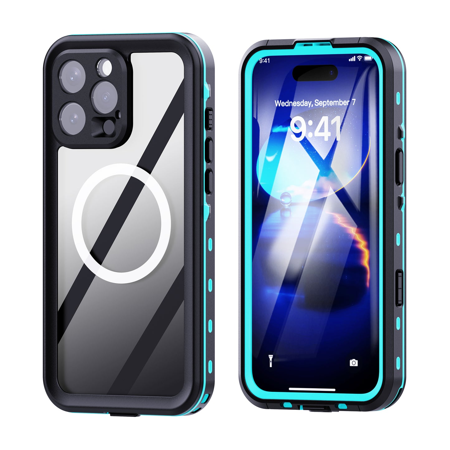 Dot Clear 2M Waterproof iPhone 16 Pro Max Case Slim Body