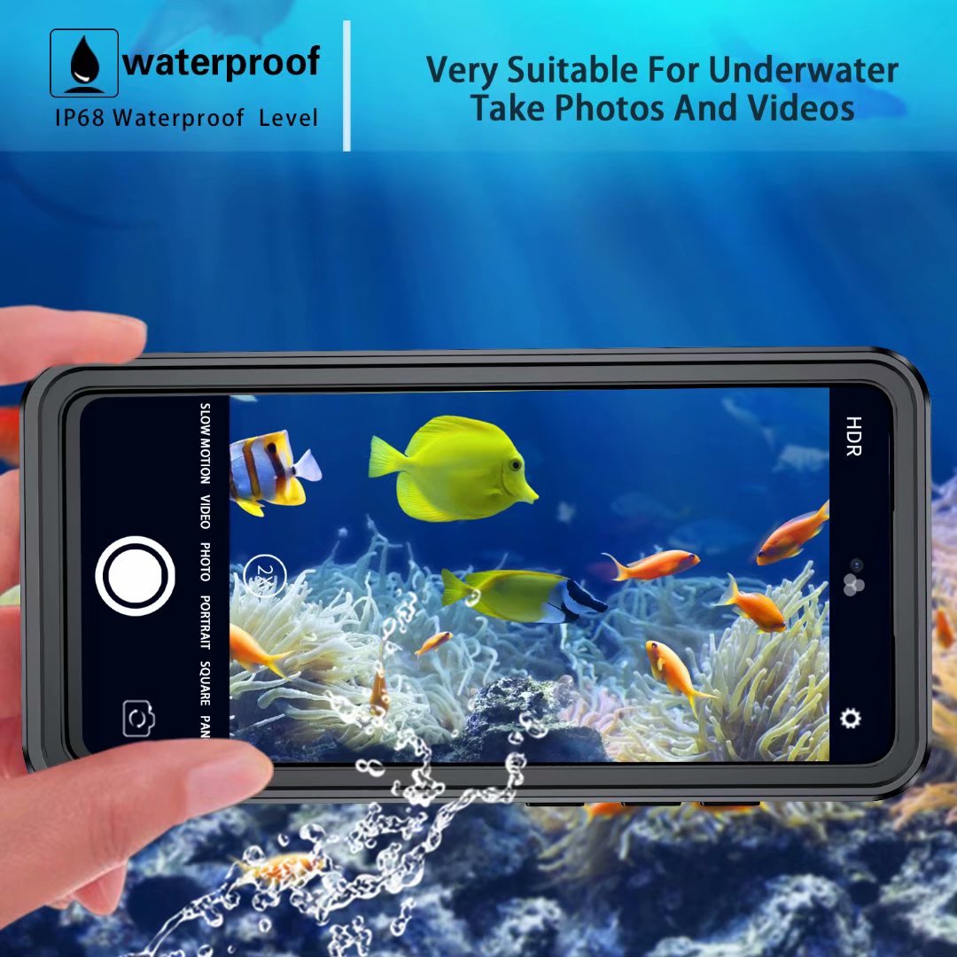 Block Clear Waterproof Galaxy A52s Case Submerged 6.6ft