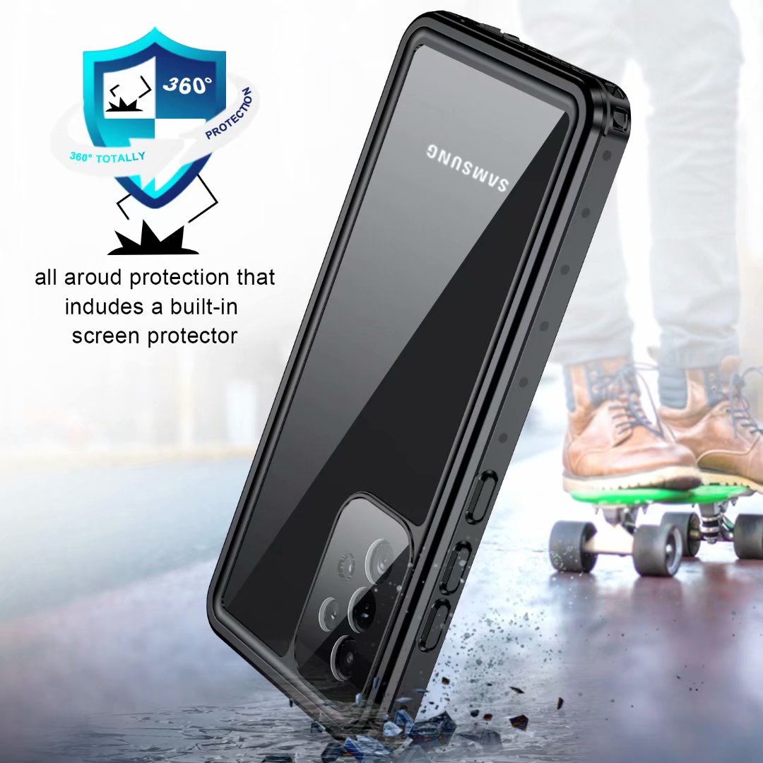 Block Clear Waterproof Galaxy A52s Case Submerged 6.6ft