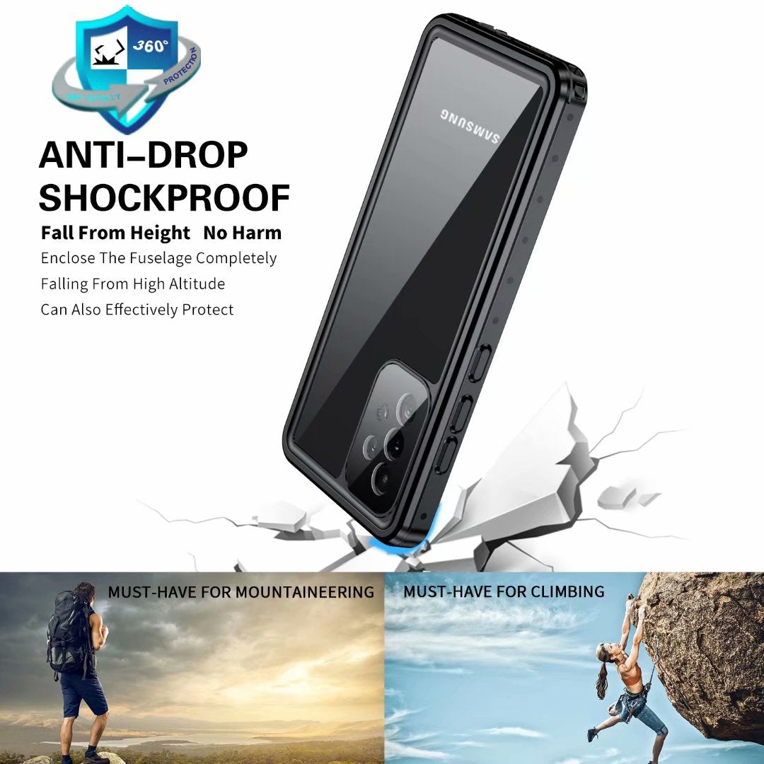 Block Clear Waterproof Galaxy A52s Case Submerged 6.6ft