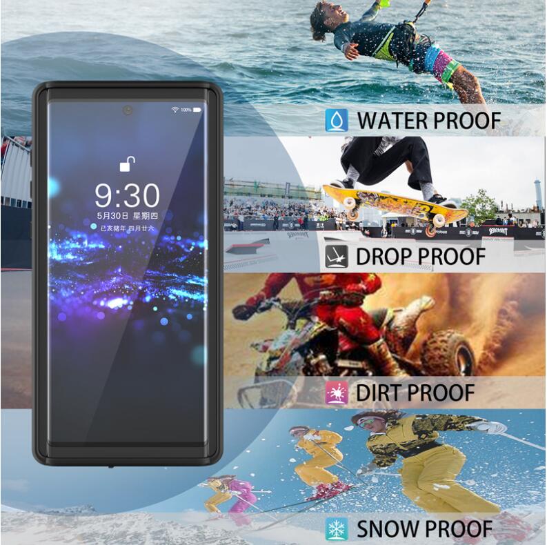 Block Clear Waterproof Galaxy Note10 Case Submerged 6.6ft