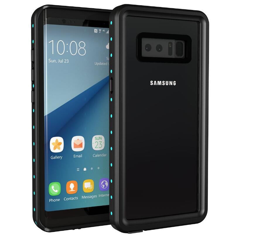 Block Clear Waterproof Galaxy Note8 Case Submerged 6.6ft