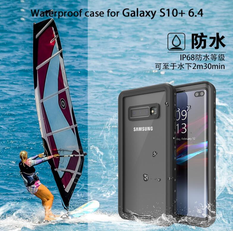 Block Clear Waterproof Galaxy S10+ Case Submerged 6.6ft