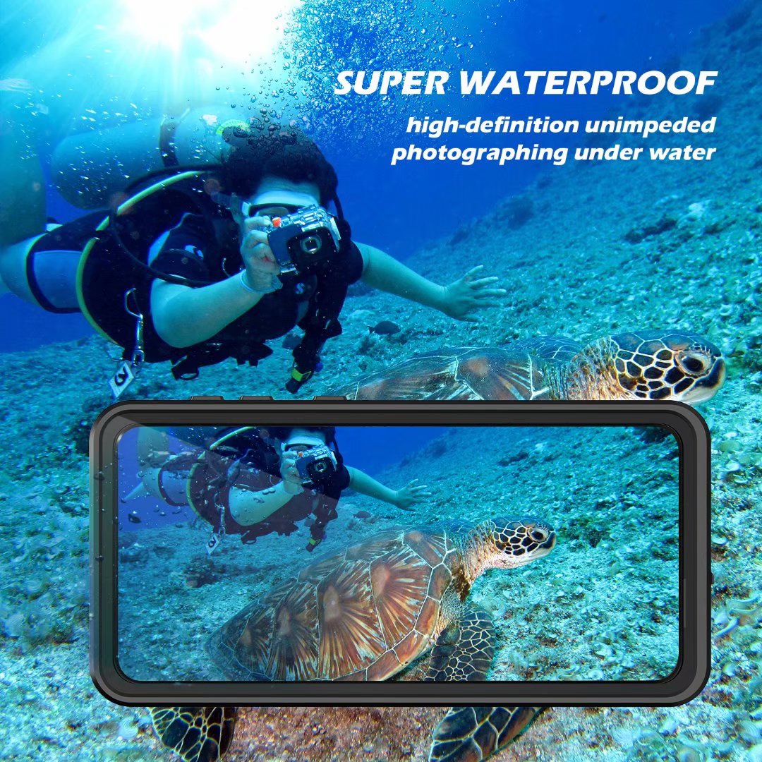 Block Clear Waterproof Galaxy S21+ Case Submerged 6.6ft