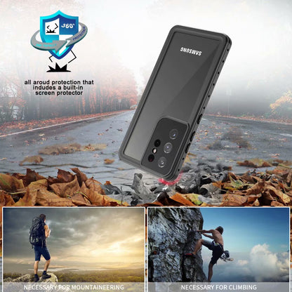 Block Clear Waterproof Galaxy S21 Ultra Case Submerged 6.6ft