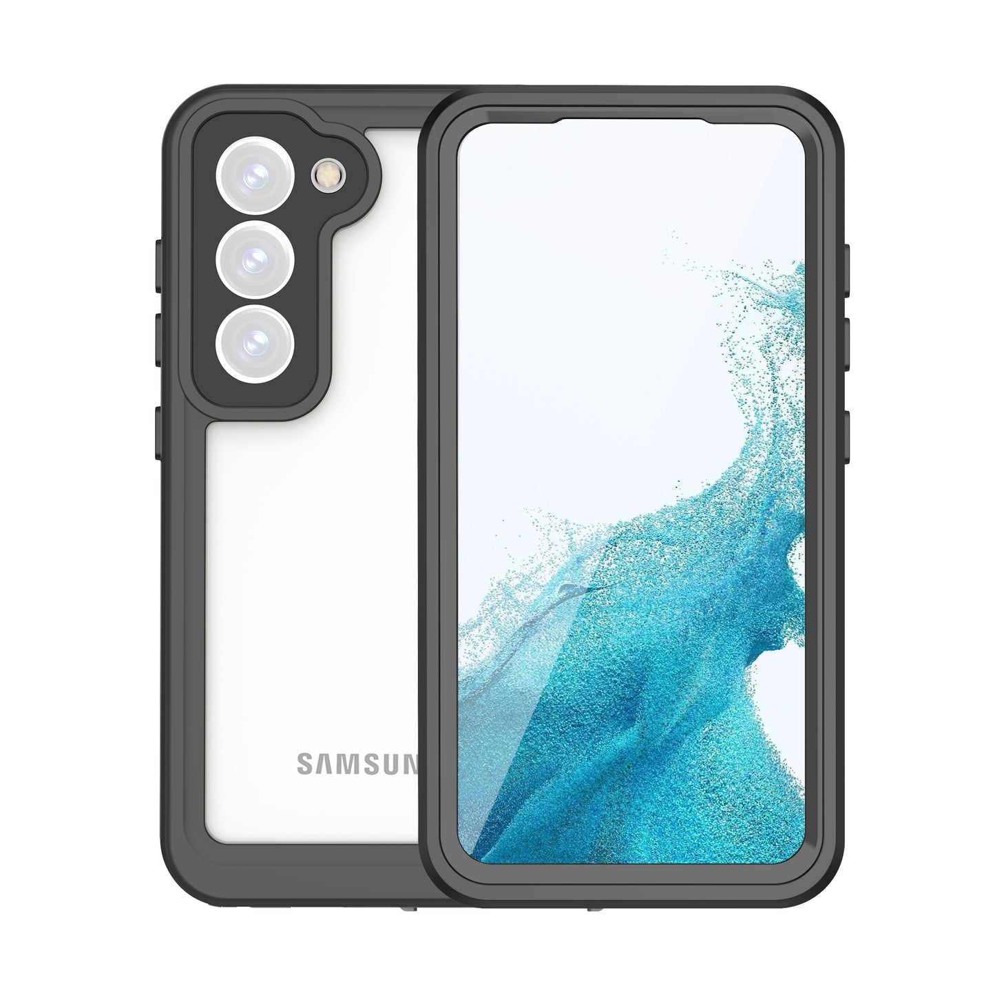 Block Clear Waterproof Galaxy S23 Case Submerged 6.6ft