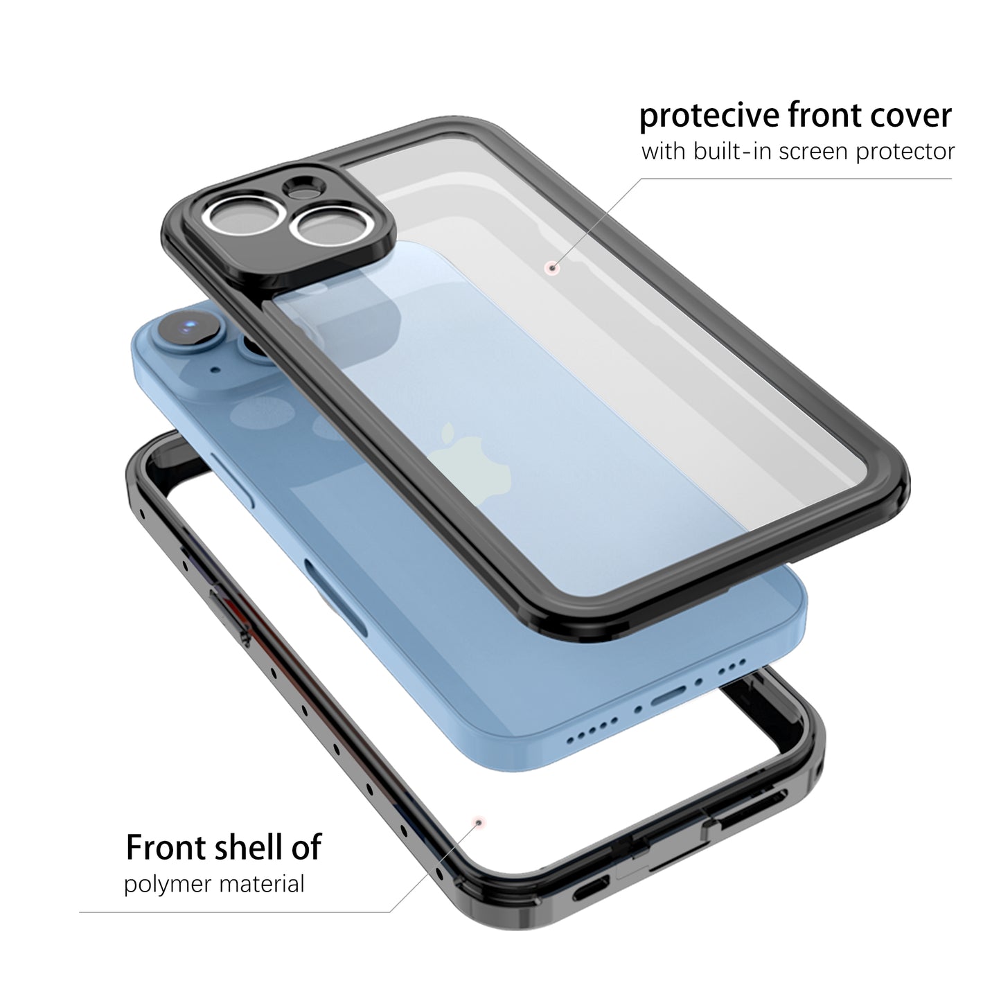 Block Clear Waterproof iPhone 14 Case Submerged 6.6ft