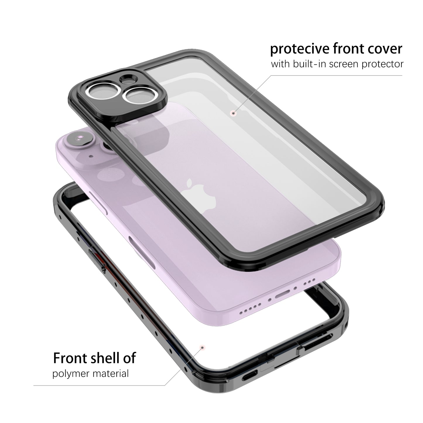 Block Clear Waterproof iPhone 14 Plus Case Submerged 6.6ft