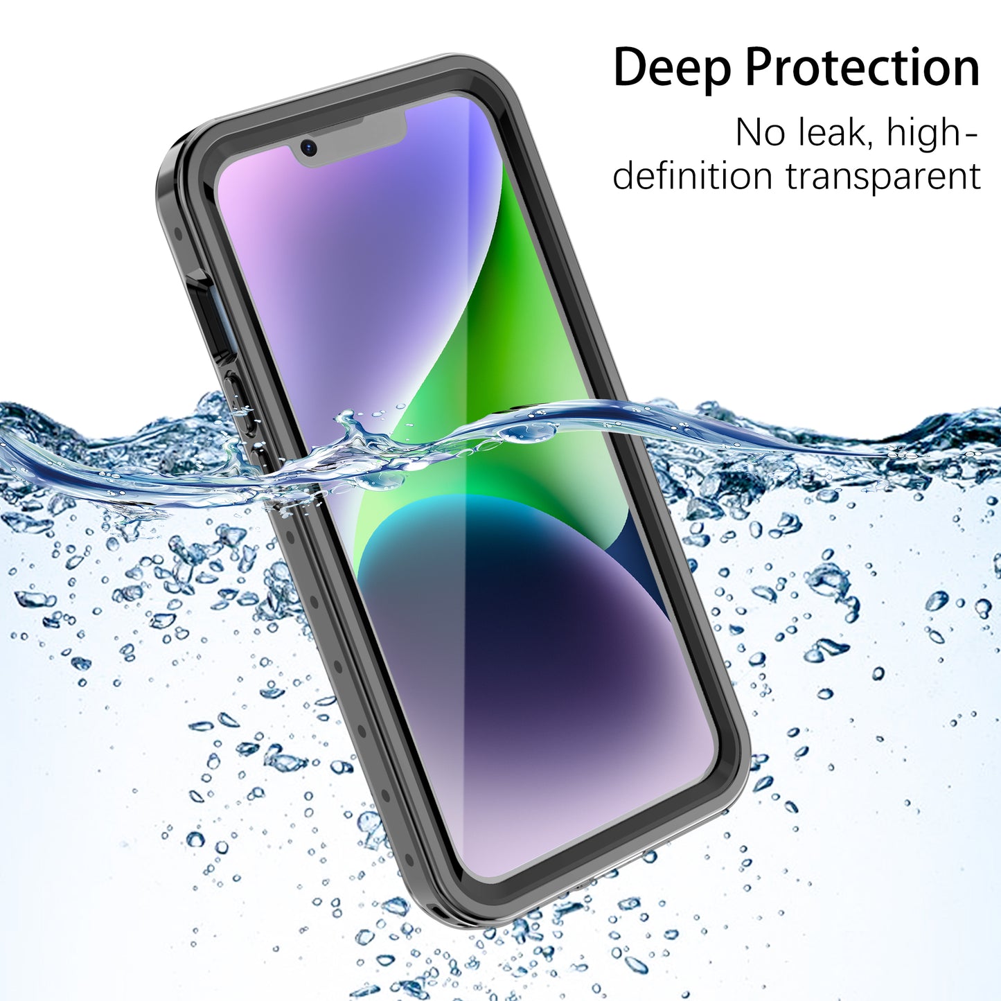 Block Clear Waterproof iPhone 14 Plus Case Submerged 6.6ft