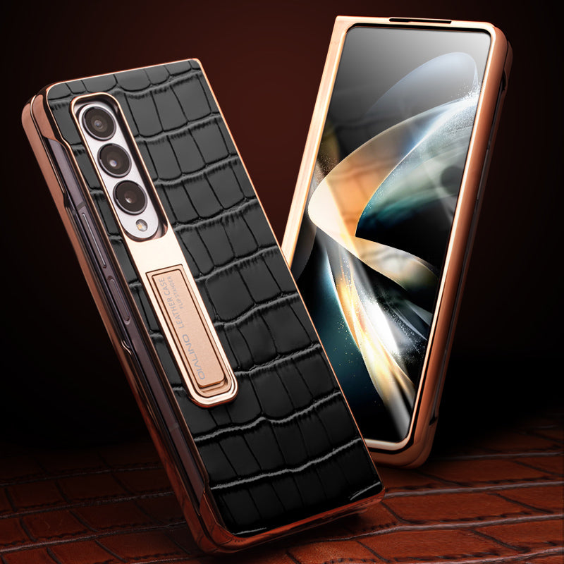 ultramarinetech-qialion-hd-glass-genuine-crocodile-leather-galaxy-z-fold5-phone-case-4